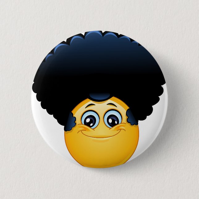 Bóton Redondo 5.08cm afro emoji (Frente)