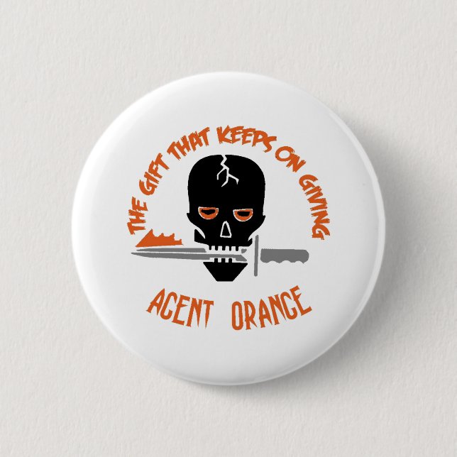 Bóton Redondo 5.08cm Agent Orange a LUZ do presente (Frente)
