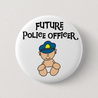 Bóton Redondo 5.08cm Agente da polícia do futuro do bebê