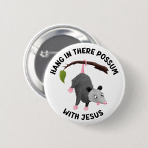 Aguente firme com Jesus possum fofo cristão