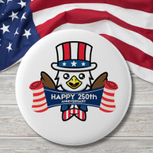 Águia Americana Patriótica Feliz 250º Aniversário