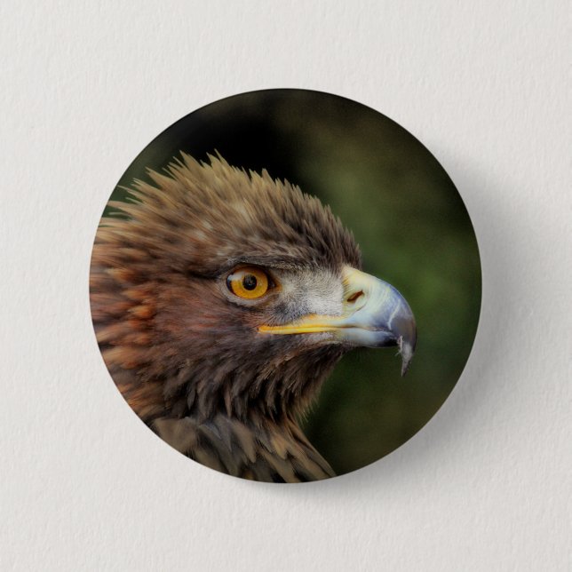 Bóton Redondo 5.08cm águia ouro (Frente)