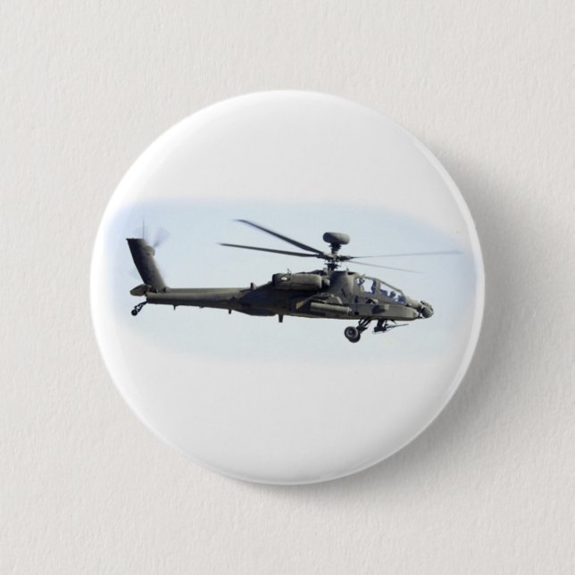 Bóton Redondo 5.08cm AH-64 Apache (Frente)