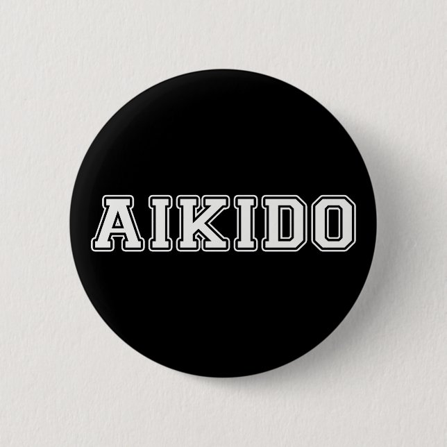 Bóton Redondo 5.08cm Aikido (Frente)