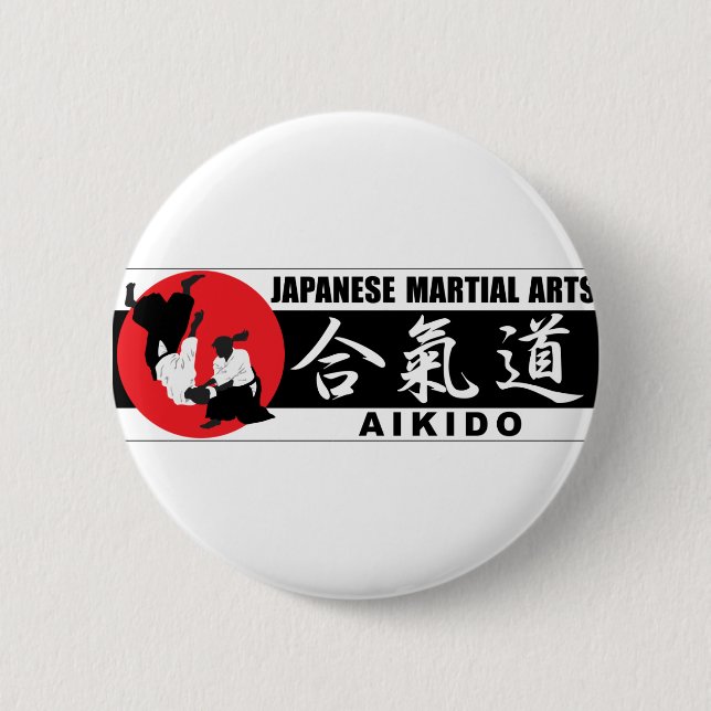 Bóton Redondo 5.08cm Aikido 2 (Frente)