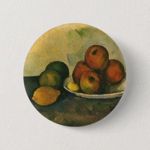 Bóton Redondo 5.08cm Ainda vida com as maçãs por Paul Cezanne