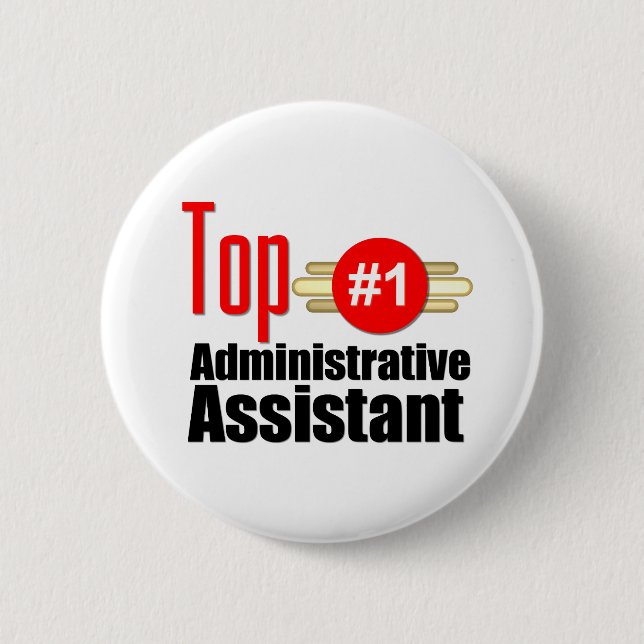 Bóton Redondo 5.08cm Ajudante administrativo superior (Frente)