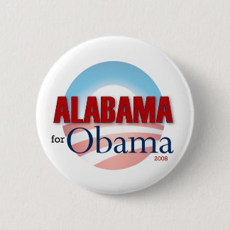 Bóton Redondo 5.08cm Alabama para Obama