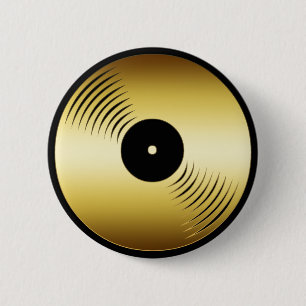 BÓTON REDONDO 5.08CM ÁLBUM GRAVADO DOURADO