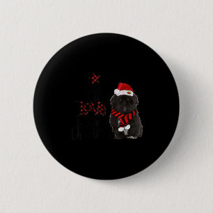 Bóton Redondo 5.08cm Alegria Esperança Amor Paz Natal Shih Tzus Pretos