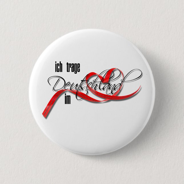 Bóton Redondo 5.08cm Alemanha im Herzen do trage de Ich (Frente)