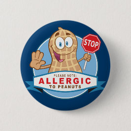 Bóton Redondo 5.08cm Alérgico aos amendoins