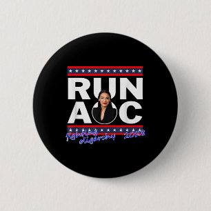 Bóton Redondo 5.08cm Alexandria 2028 Aoc Para O Presidente 2028
