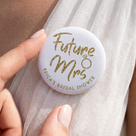Bóton Redondo 5.08cm Alfinete de futuro casamento dourado