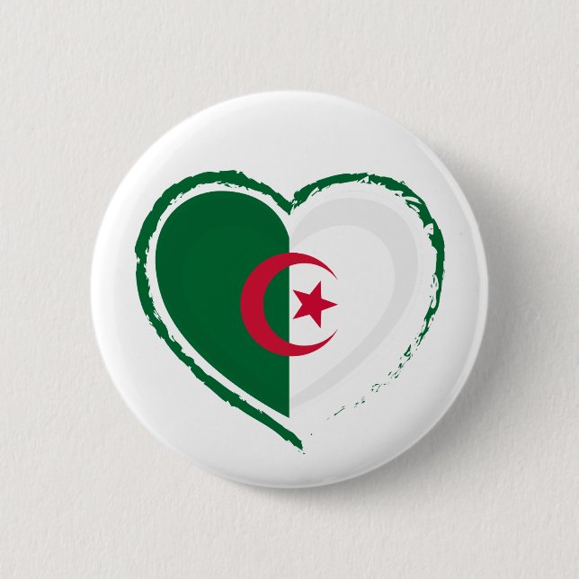 Bóton Redondo 5.08cm Algerian pride - For real Algerians! (Frente)