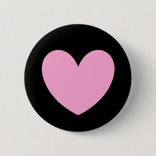 Bóton Redondo 5.08cm Algodão doce Cor-de-rosa polca em preto