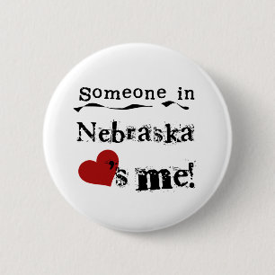 Bóton Redondo 5.08cm Alguém em Nebraska ama-me