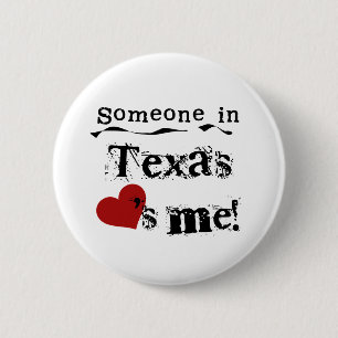 Bóton Redondo 5.08cm Alguém em Texas ama-me