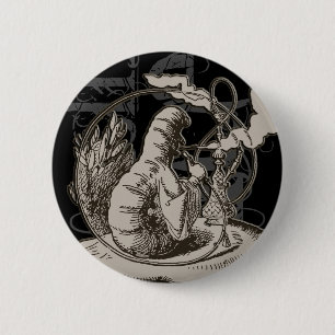 Bóton Redondo 5.08cm Alice no Grunge de Caterpillar do país das