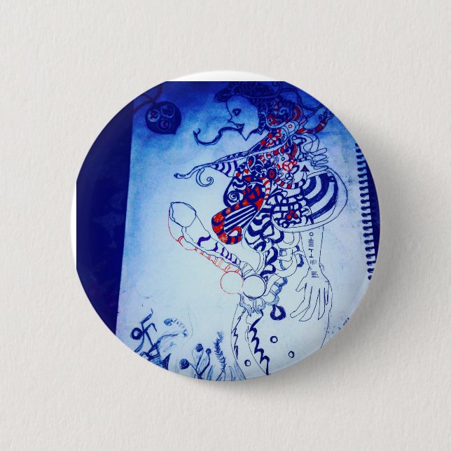 Bóton Redondo 5.08cm alienígena real (Frente)