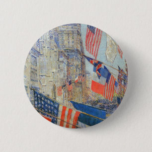 Bóton Redondo 5.08cm Allies Day, Maio de 1917 por Childe Hassam, Arte A