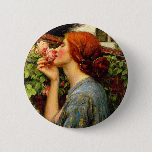 Bóton Redondo 5.08cm Alma da Rosa John William Waterhouse (Frente)
