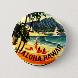 Bóton Redondo 5.08cm Aloha Hawaii