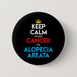 Bóton Redondo 5.08cm Alopecia Areata Sensibilização Cabelo Perda Cabeça