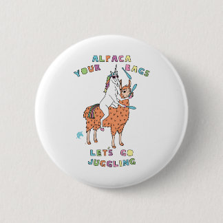 Bóton Redondo 5.08cm Alpaca-Your-Bags-Let's-Go-Juggling-Unicorn-Riding-