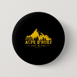 Bóton Redondo 5.08cm Alpe Dhuez França Ski Resort Alpino Skiing Francês