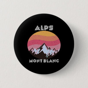 Bóton Redondo 5.08cm Alpes Retro Mont Blanc Escalada Montanha Caminhada