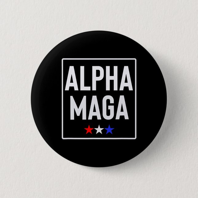 Bóton Redondo 5.08cm Alpha Mega Trump 2024 Design (Frente)