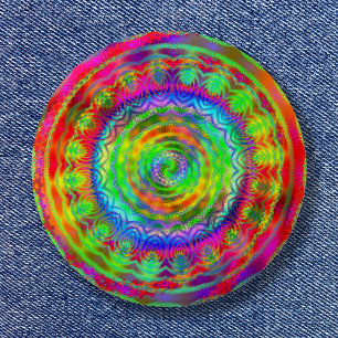 Bóton Redondo 5.08cm Alvo de Tiedye