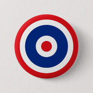 Bóton Redondo 5.08cm Alvo tailandês de Roundel da bandeira