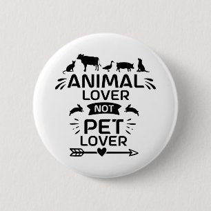 Bóton Redondo 5.08cm Amante de os animais, Não Pet Lover