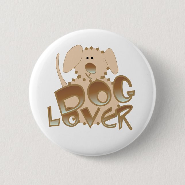 Bóton Redondo 5.08cm Amante do cão de Brown (Frente)