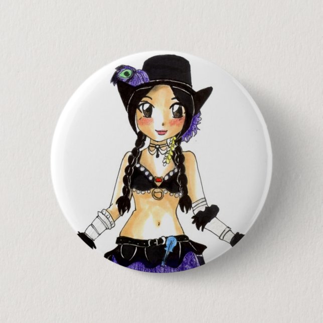 Bóton Redondo 5.08cm Amaranto (Frente)