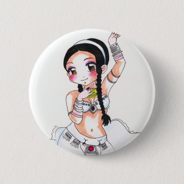 Bóton Redondo 5.08cm Amaranto Chesire (Frente)