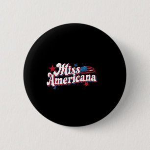 Bóton Redondo 5.08cm Amare Box América 4 de julho Miss Retro Americana