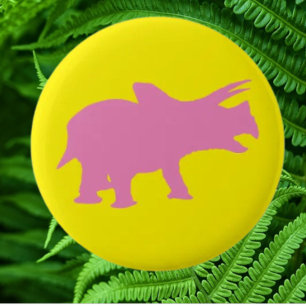 Bóton Redondo 5.08cm Amarelo do Partido Dinossauro