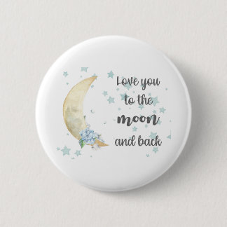 Bóton Redondo 5.08cm ame-o à lua e à parte traseira