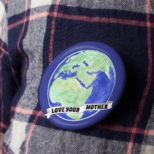 Bóton Redondo 5.08cm Ame seu rolo da terra do planeta da mãe