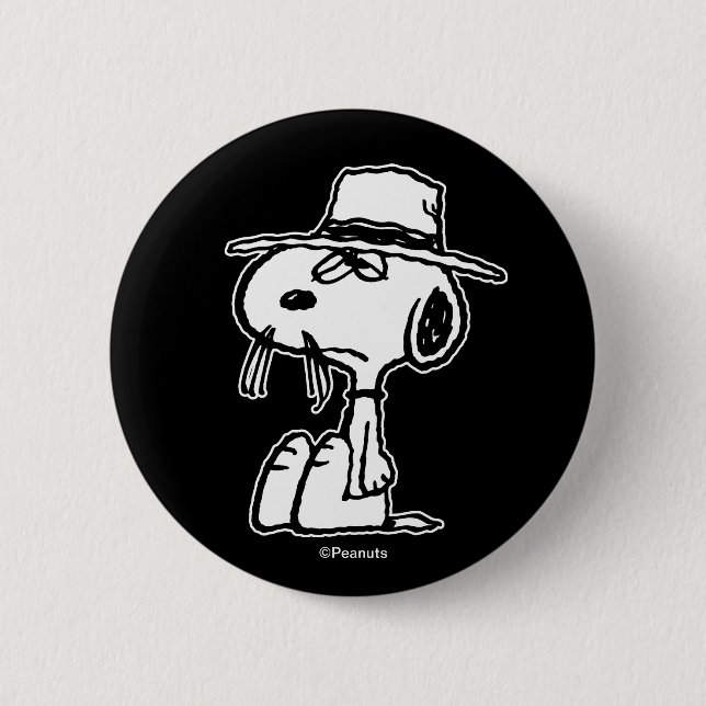 Bóton Redondo 5.08cm Amendoins | É o Irmão Snoopy Spike (Frente)