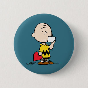 Bóton Redondo 5.08cm Amendoins Namorados Charlie Brown Dia de os namo