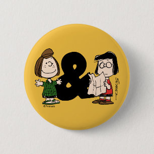 Bóton Redondo 5.08cm Amendoins Peppermint Patty & Marcie