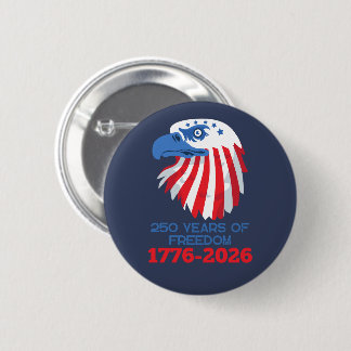 Bóton Redondo 5.08cm America 250 Years 1776 2026 250th Anniversary