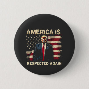 Bóton Redondo 5.08cm América é respeitada novamente Trump USA 4 de julh