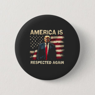 Bóton Redondo 5.08cm América é respeitada novamente Trump USA 4 de julh