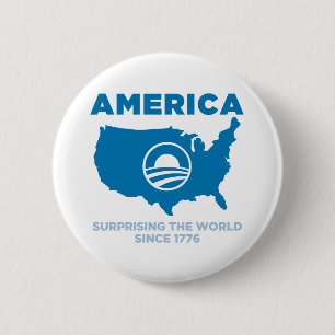 Bóton Redondo 5.08cm América Obama