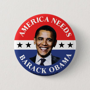 Bóton Redondo 5.08cm América Precisa de Barack Obama Botão